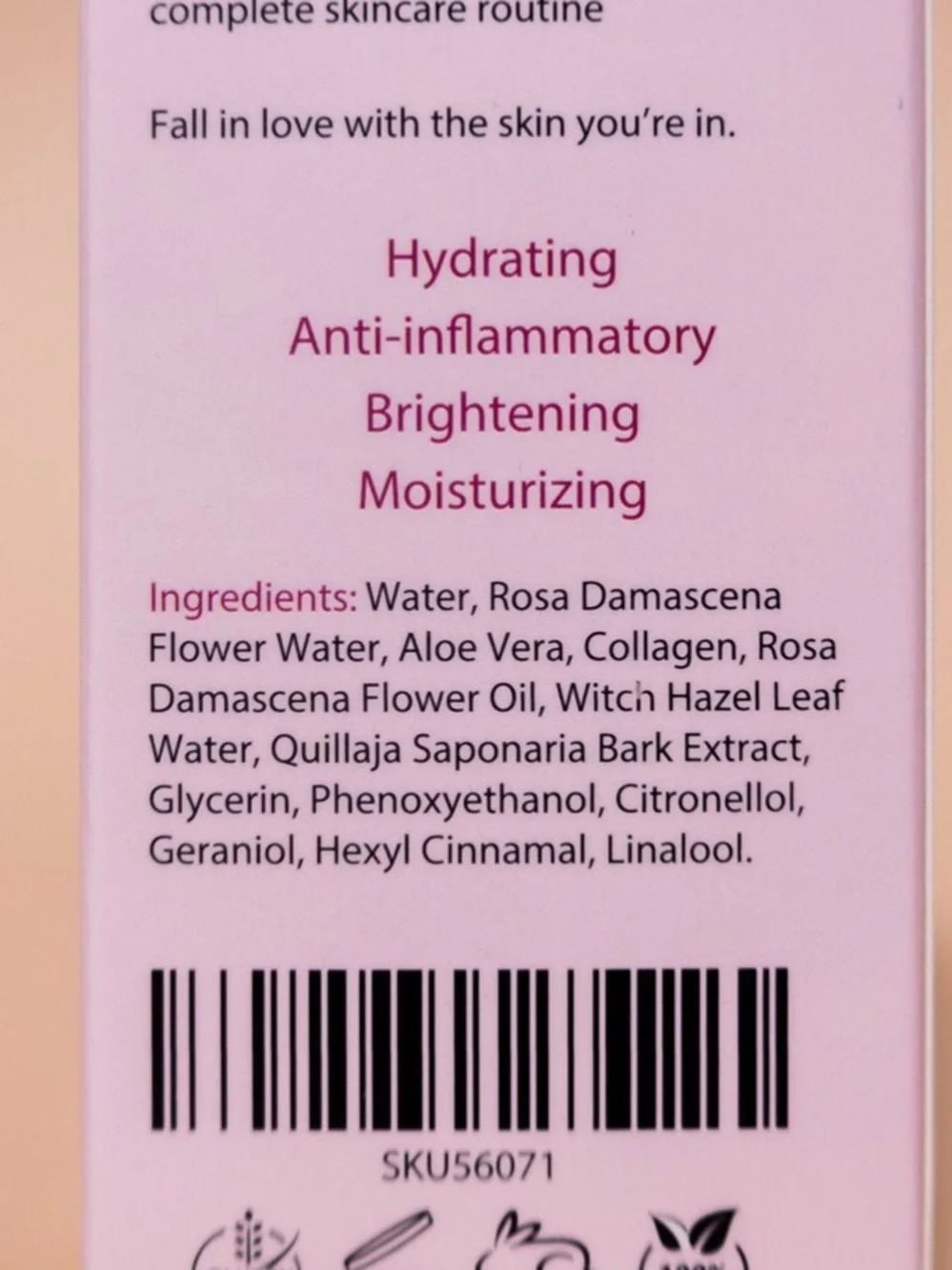 N/A rosewater toner